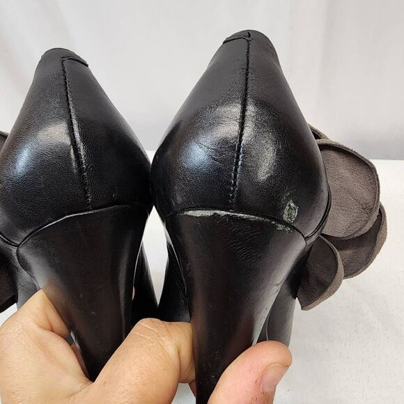 Kelsi Dagger Size 8 Rosabella Platform Ankle Booties w/Suede Gray Roses Leather - Picture 14 of 15